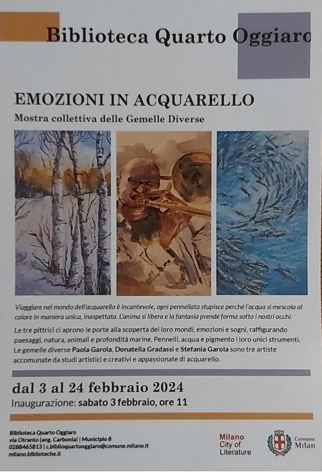 locandina Bibioteca Quarto oggiaro